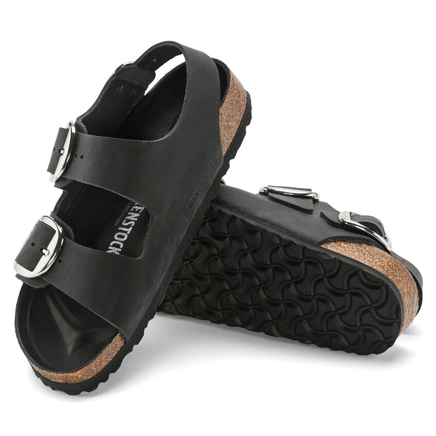 Milano Classic Footbed : Big Buckle Black Oiled