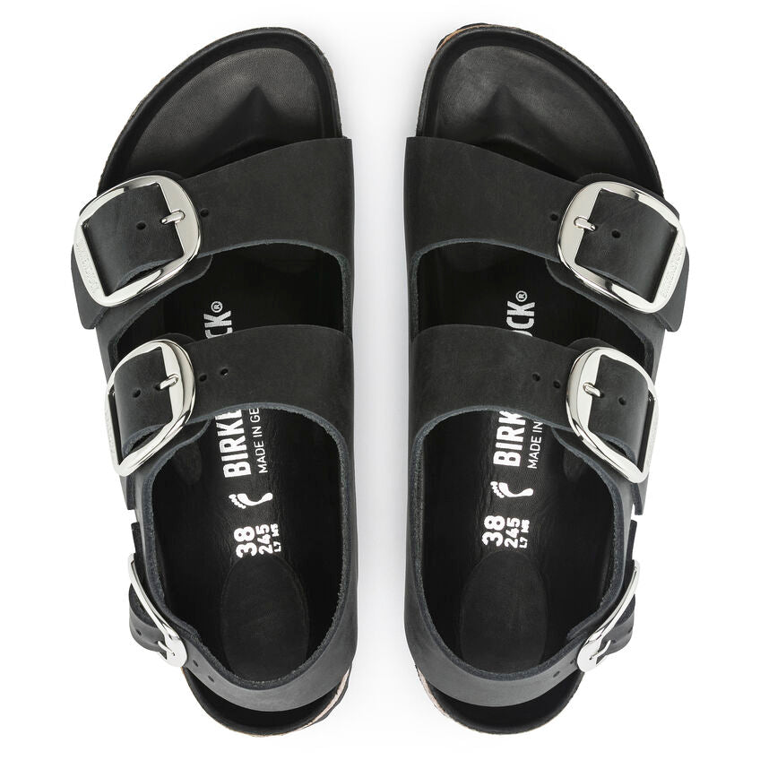 Milano Classic Footbed : Big Buckle Black Oiled