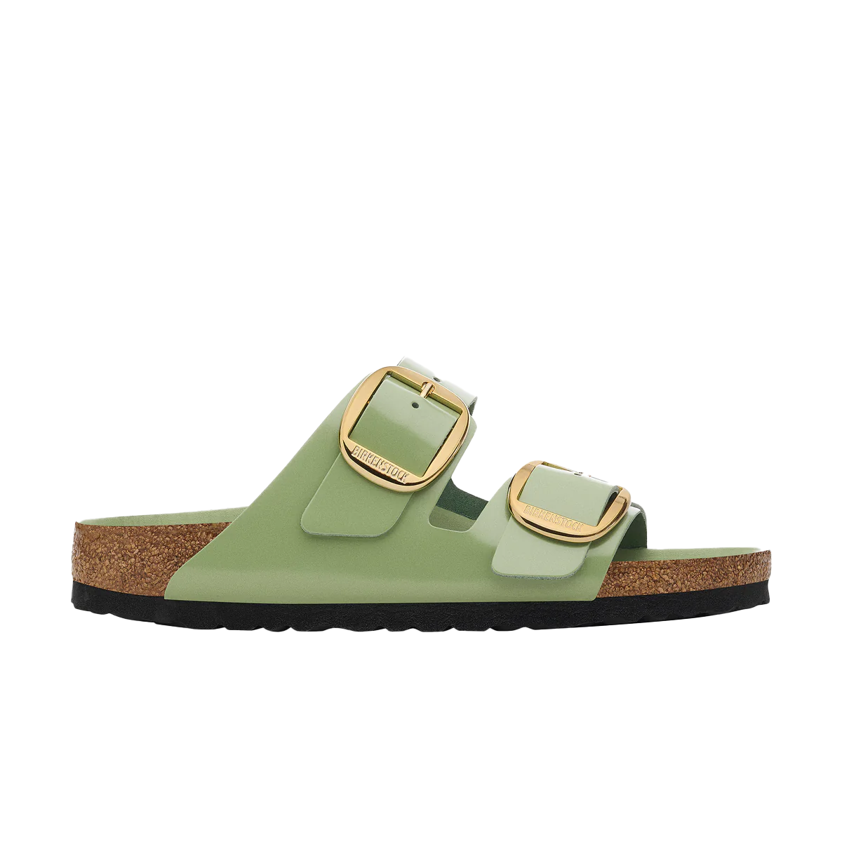 Arizona Big Buckle High Shine Green Tea Natural Leather Patent