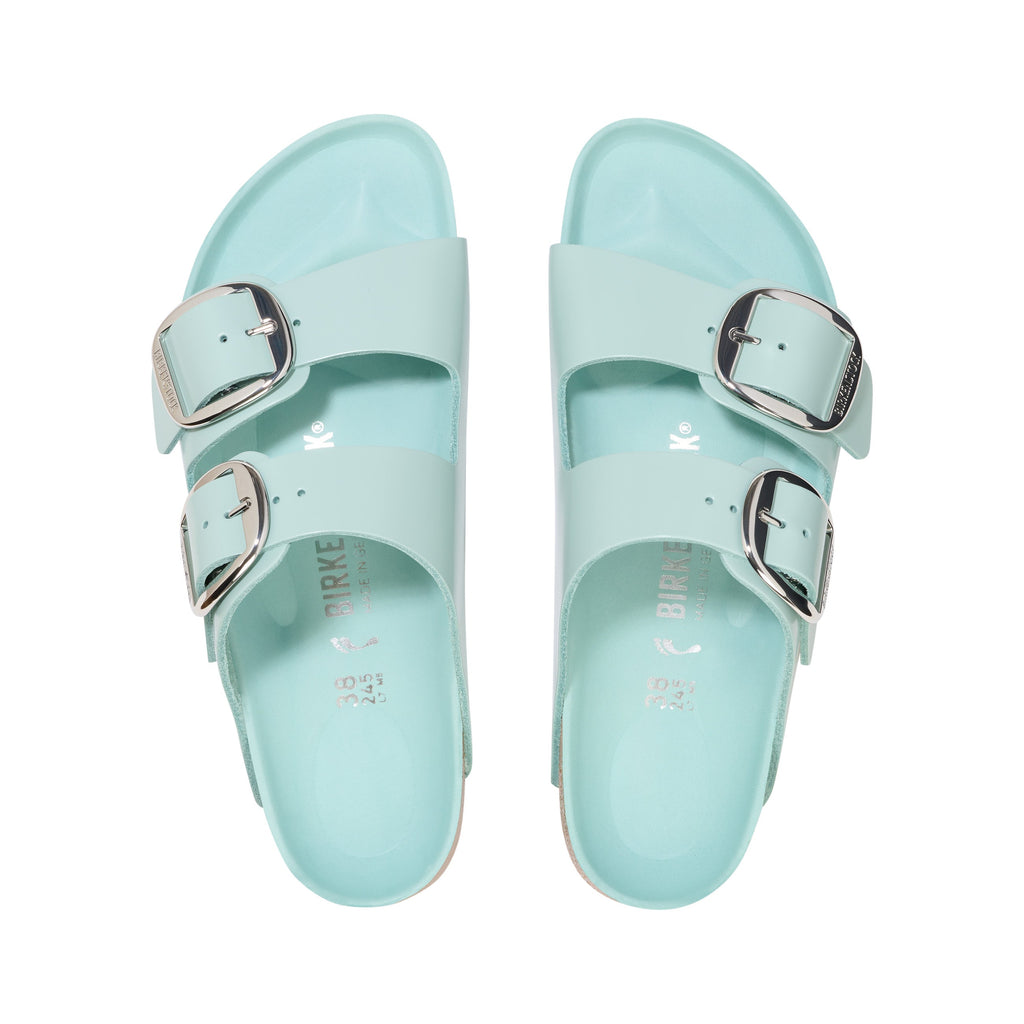Arizona Big Buckle High Shine Surf Green Natural Leather Patent