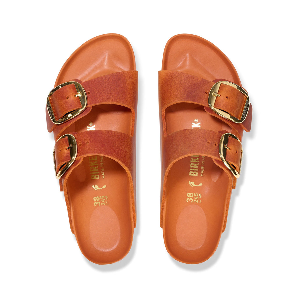 Arizona Big Buckle Burnt Orange Oiled Leather