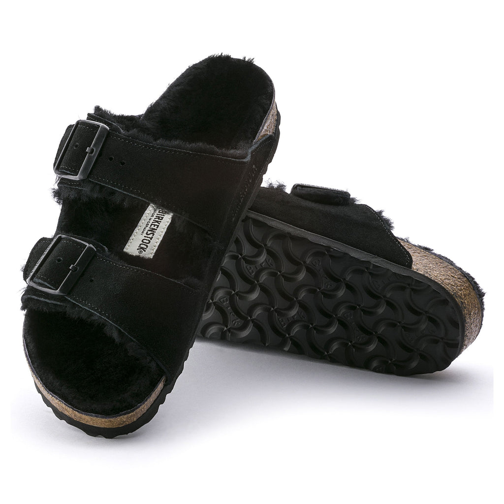 Arizona Shearling Black Suede Leather/Shearling