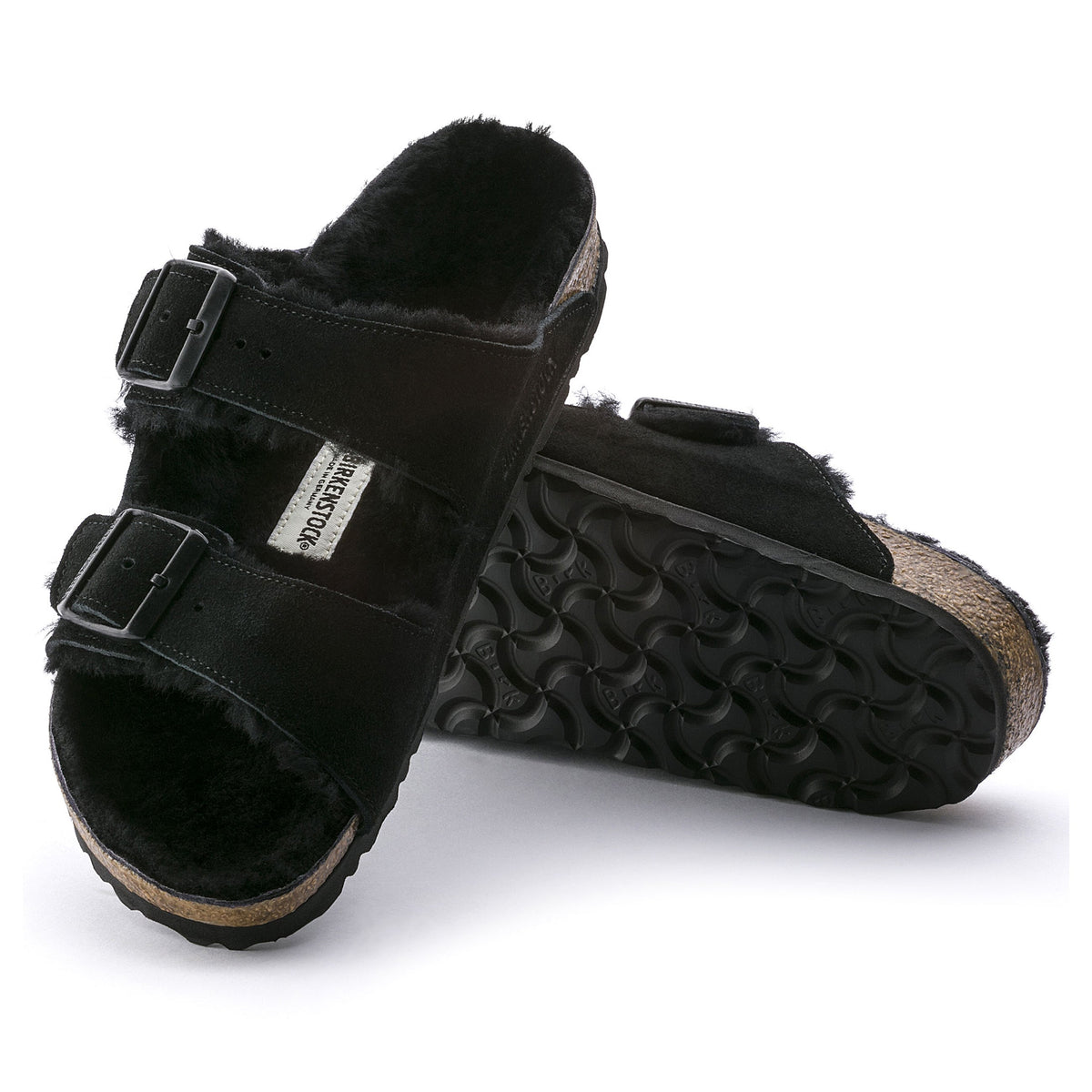 Arizona Shearling Black Suede Leather/Shearling