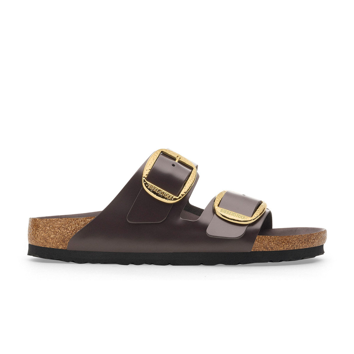 Arizona Hammered Big Buckle High Shine Espresso Natural Leather Patent