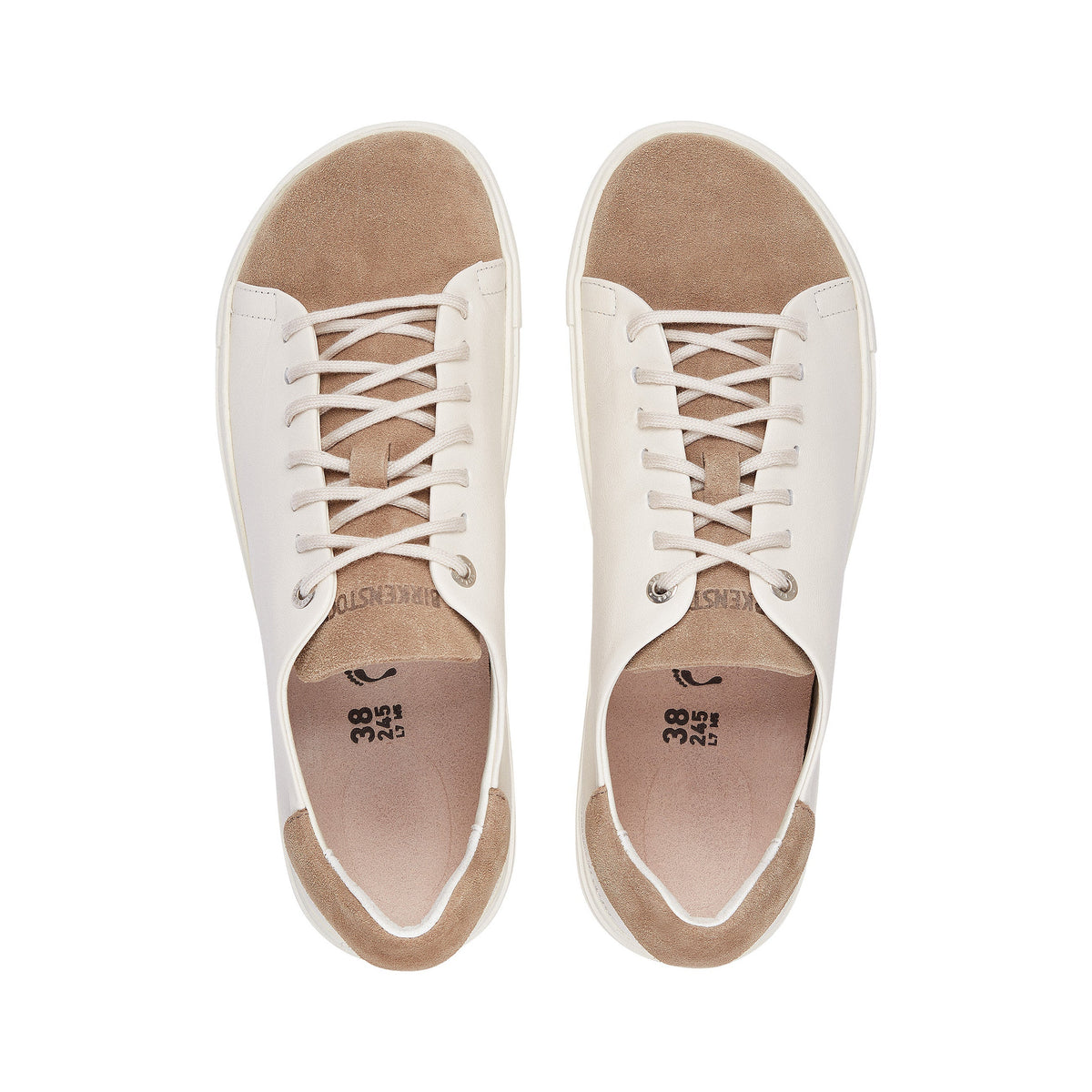 Bend Low Grey Taupe/Eggshell Smooth Leather
