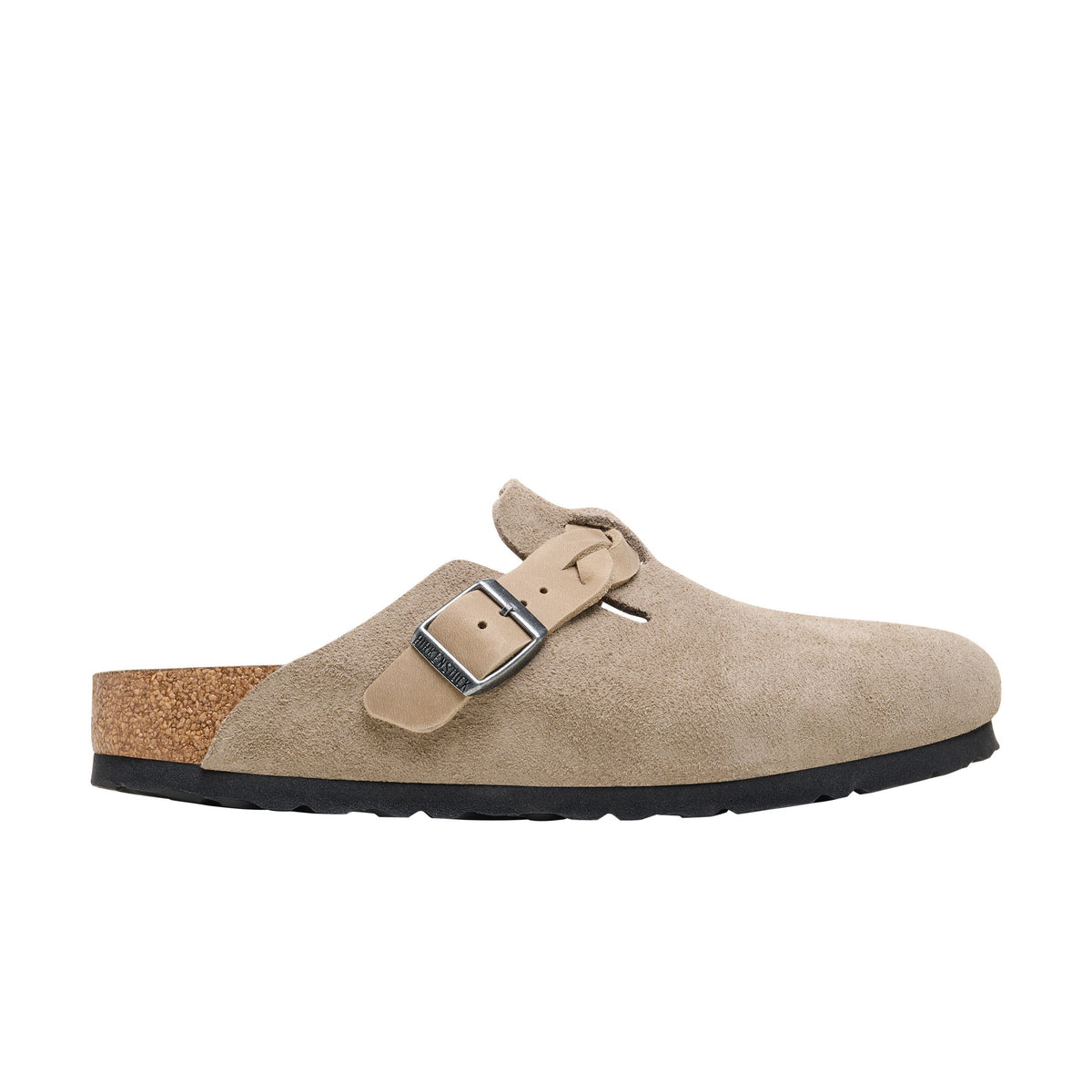 Boston Braided Taupe Suede Leather