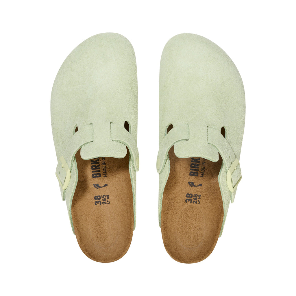 Boston Faded Lime Suede Leather
