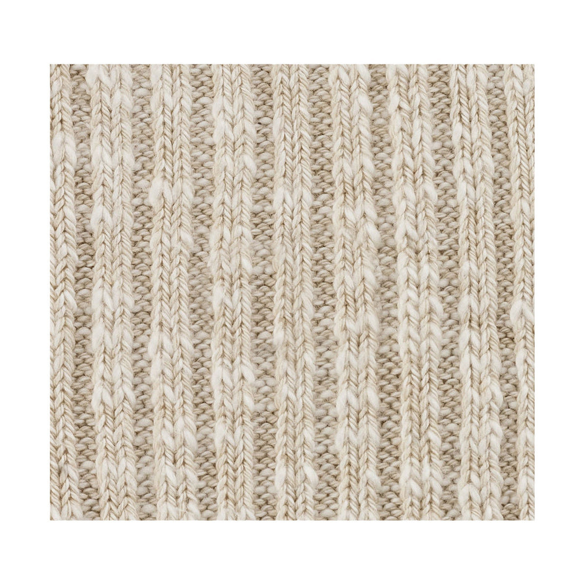 Cotton Slub Sock Beige White