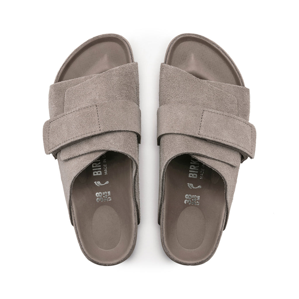 Kyoto Exquisite Grey Taupe Suede Leather