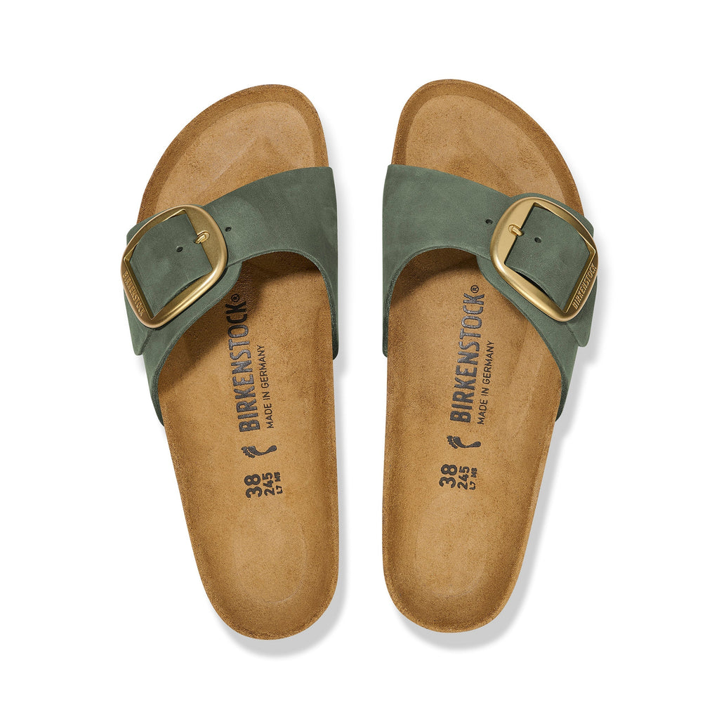 Madrid Big Buckle Thyme Nubuck Leather