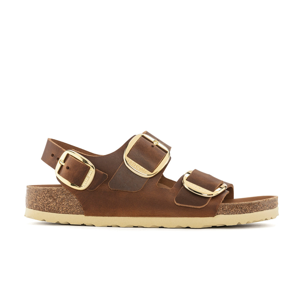 Milano Big Buckle Cognac Oiled Leather