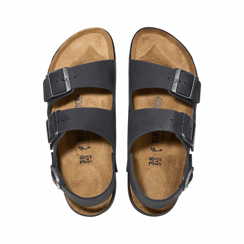 Milano Cross Town Black Oiled Leather