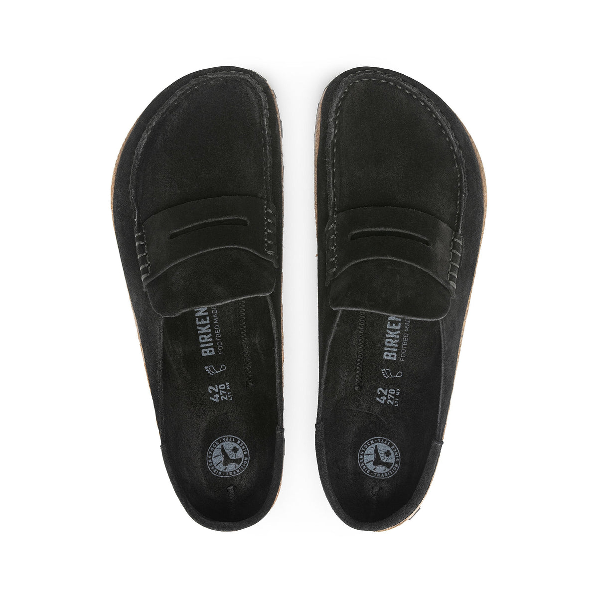 Naples Black Suede Leather