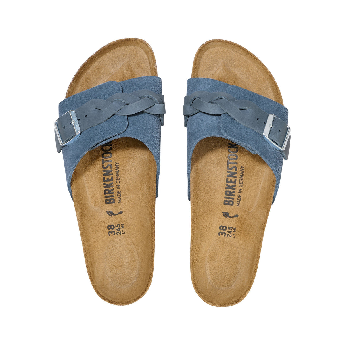 Oita Braided Elemental Blue Suede Leather