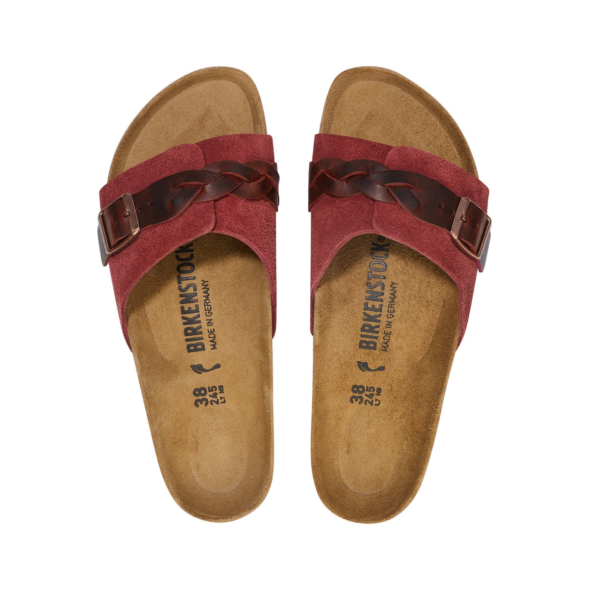 Oita Braided Zinfandel Suede Leather