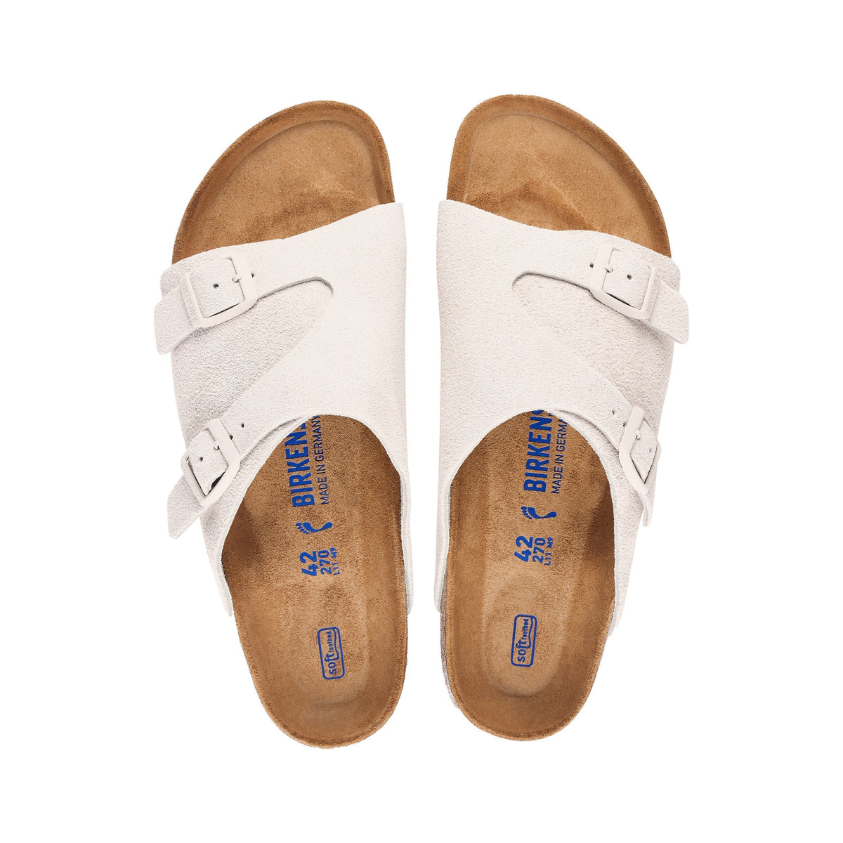 Zurich Antique White Suede Leather
