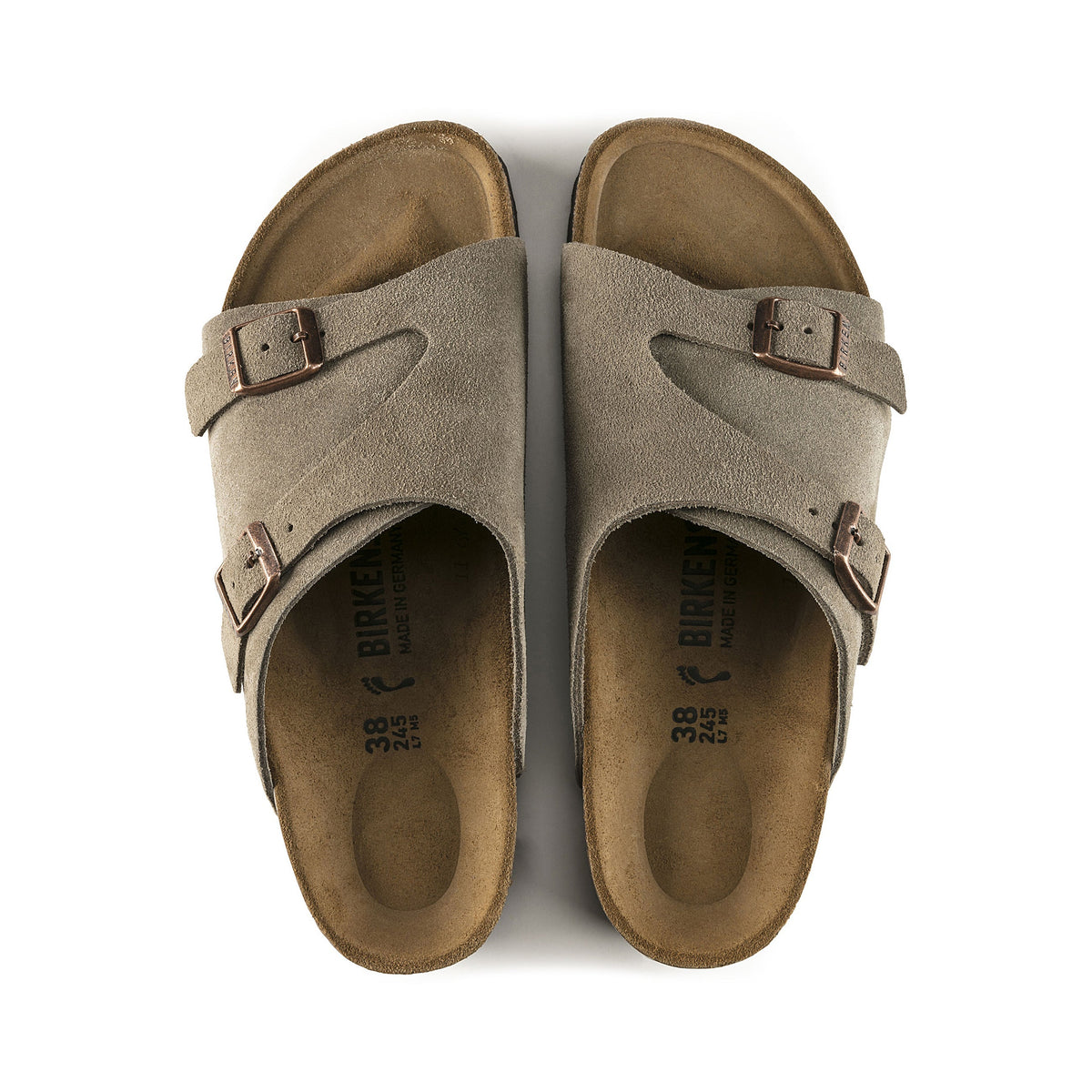Zurich Taupe Suede Leather