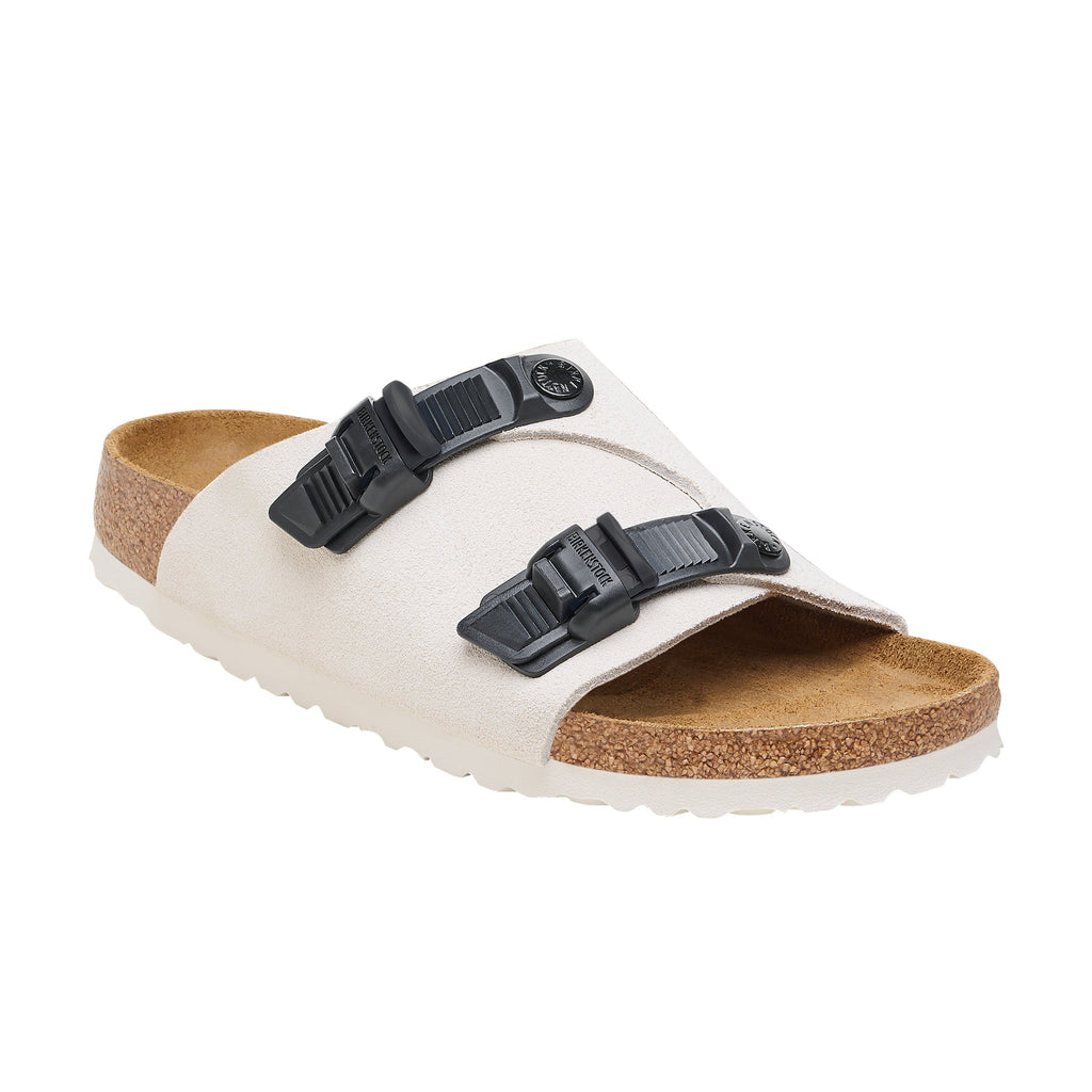 Zurich Tech Antique White Suede Leather