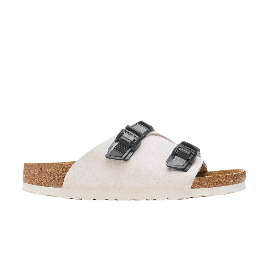 Zurich Tech Antique White Suede Leather